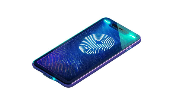Biometric Login Screen with Enhanced Security Isolated on Transparent Background PNG.