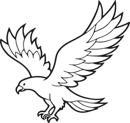 Eagle bird vector art illustration