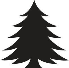 Obraz premium Christmas tree silhouette vector