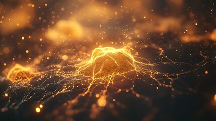 AI-themed background with neural connections and a smooth digital glow, capturing a virtual web concept