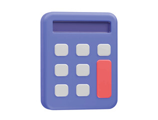 Calculator 3D Icon render vector