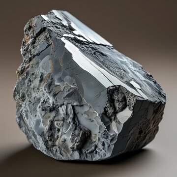 Raw Thorium Mineral Specimen in Dark Gray Tones for Scientific Study