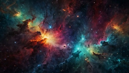 A 3D galaxy with stars, nebulae, and vibrant cosmic colors.