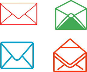 Gmail icon vector. Mail symbol editable illustration clipart design.  Message mail icon sign vector.