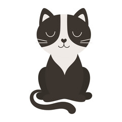cartoon cat, flat style