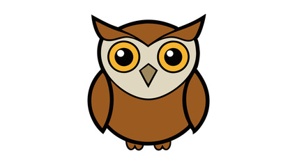 owl on white background