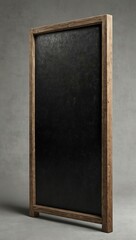 Fototapeta premium A chalkboard on a white background, captured from the side with sharp details.