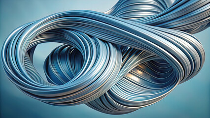 Background of abstract 3d rendering of twisted lines of futuristic shape