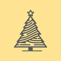 Christmas Tree silhouette illustration artwork