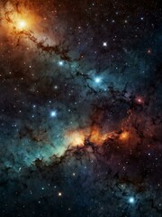 Obraz premium A deep space star field illustration with a universe of gas and stars.