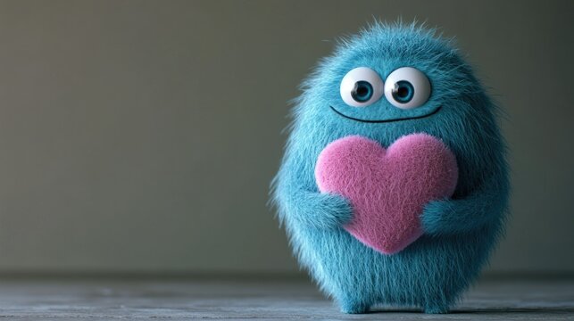 Adorable Fuzzball with a Heart