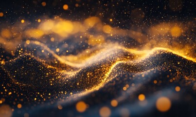 Glowing Abstract Waves of Light and Energy