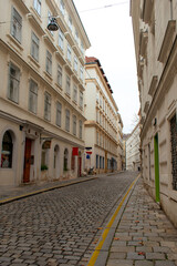 Empty street in Vienna, Austria
