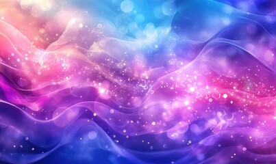 Fototapeta premium Colorful Abstract Waves with Sparkles