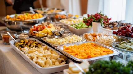Fototapeta premium A table full of delicious food 