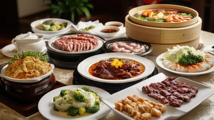 A table full of delicious food
