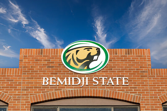 Bemidji State Beavers Logo on the Campus of Bemidji State University