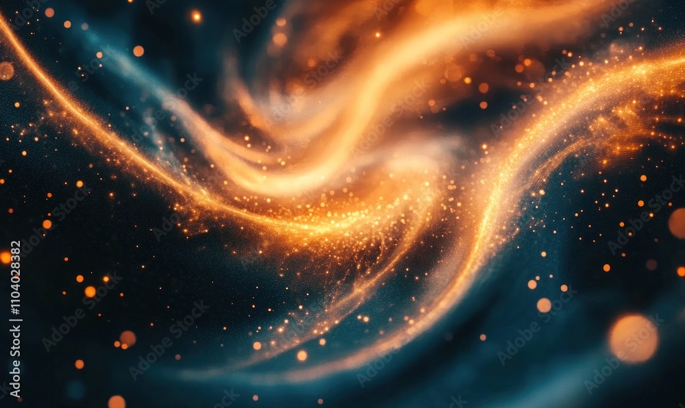 Canvas Prints abstract glowing swirls of light in dark space