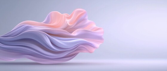 abstract digital art piece that appears to be made up of wavy lines in different shades of pink and purple. The lines are arranged in a wave-like pattern, creating a sense of movement and depth.