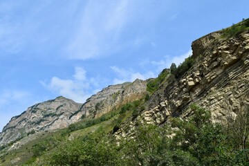 landscape with blue sky