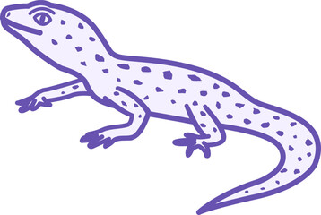 Gecko Color Icon. Vector Illustration. Small Lizard. Domestic Pet. Pet Concept