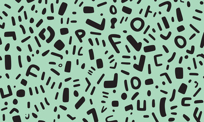 unique green and black geometric pattern for fabric, wallpaper and digital use 