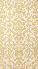 Elegant damask wallpaper with intricate gold patterns and subtle floral motifs, elegant, texture, geometric