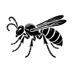 Fototapeta premium Simple Vector Icon of a bee – Logo Design Illustration