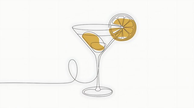 a minimalistic vector line art of juice gluss