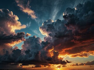 A vibrant sky filled with clouds.
