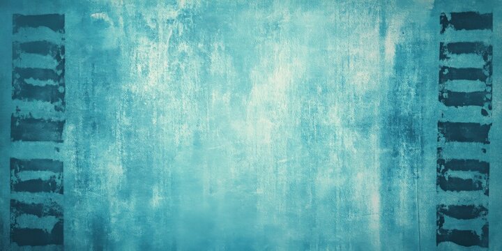 Admit One Ticket. Concert and Cinema Ticket Concept in Light Blue with Grunge Design