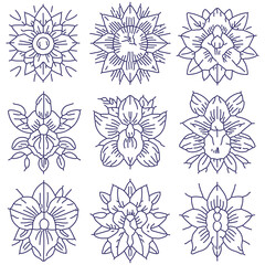 Seamless floral pattern vector design with vintage pink flowers and leaf elements for wallpaper decoration