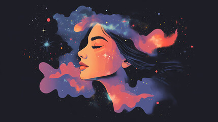 woman cosmic connection