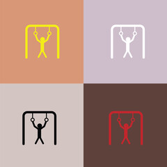 Pull Up minimal logo Vector Illustration