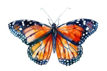 Obraz premium A delicate butterfly perched on a clean white surface, perfect for representing elegance and simplicity