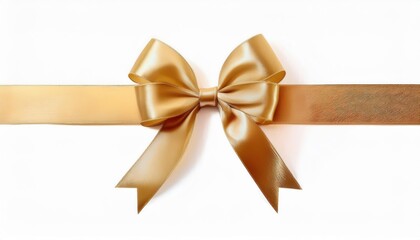 Elegant Golden Christmas Bow. Perfect for Holiday Gift Wrapping, Festive Decorations, and Luxurious Packaging. Symbolizing Cheer, Elegance, and Warm Wishes for the Christmas Season
