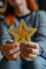 a customer reviewing products online and sharing their experiences, demonstrating the power of online reviews and user feedback