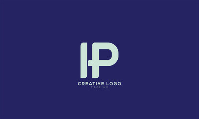HP IP Abstract initial monogram letter alphabet logo design