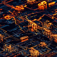Futuristic airport security connection advanced boarding logistics infrastructure overview