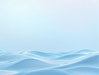 Fototapeta premium Calming blue wave background with a subtle gradient effect and rounded edges, blue wave, abstract pattern, serene atmosphere
