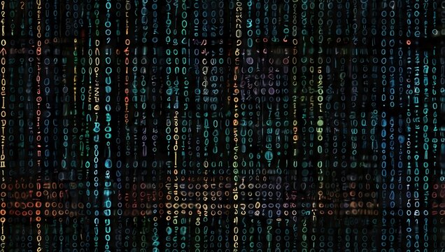 Abstract binary code pattern.