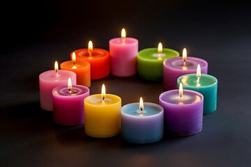 candles on a dark background
