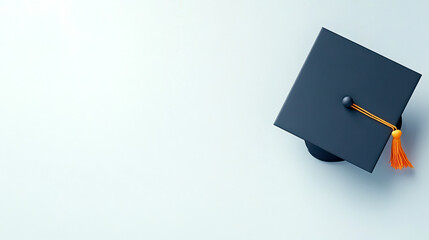 A classic graduation cap with a tassel, symbolizing academic achievement and celebration.