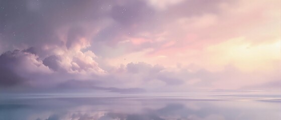 Obraz premium Vertical composition of a blurred light gradient with pastel colors and soft focus, evoking a sense of calmness, nature, light, mood, soft focus