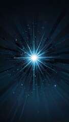 Naklejka premium Abstract blue background with an explosive star design.