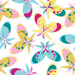 seamless pattern with easter eggs
