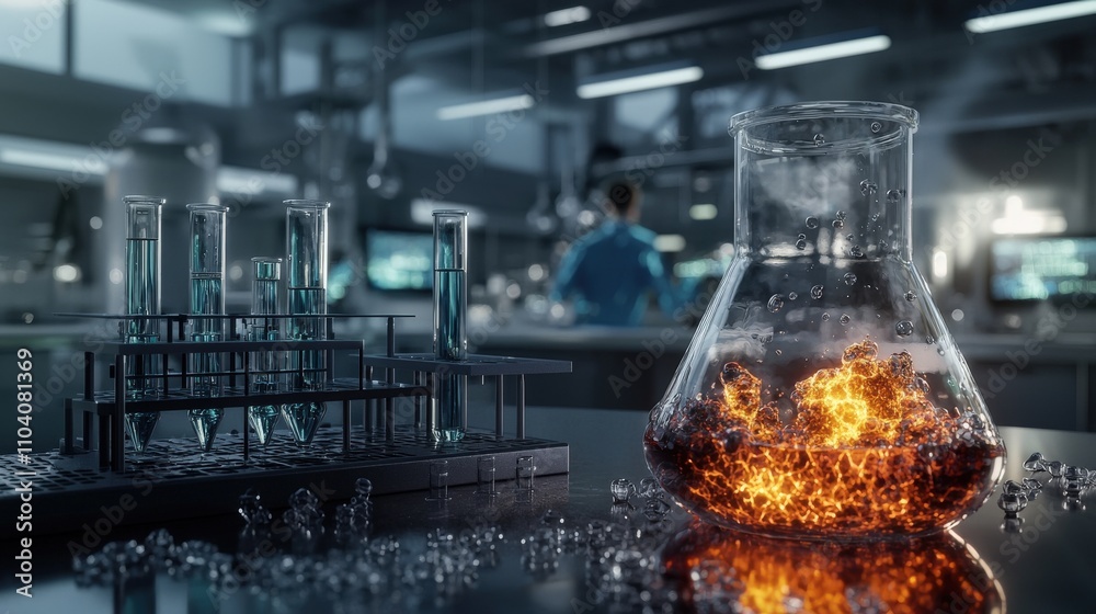 Aufkleber innovative research on fracking technology in high-tech laboratories a focused scientific approach