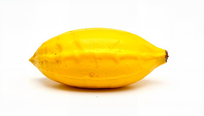 Isolated item on white background of a yellow squash