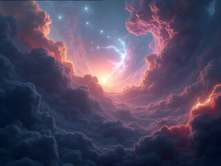 Fototapeta premium fire in the sky