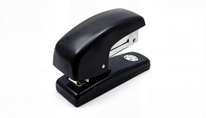 Isolated item on white background of a black stapler